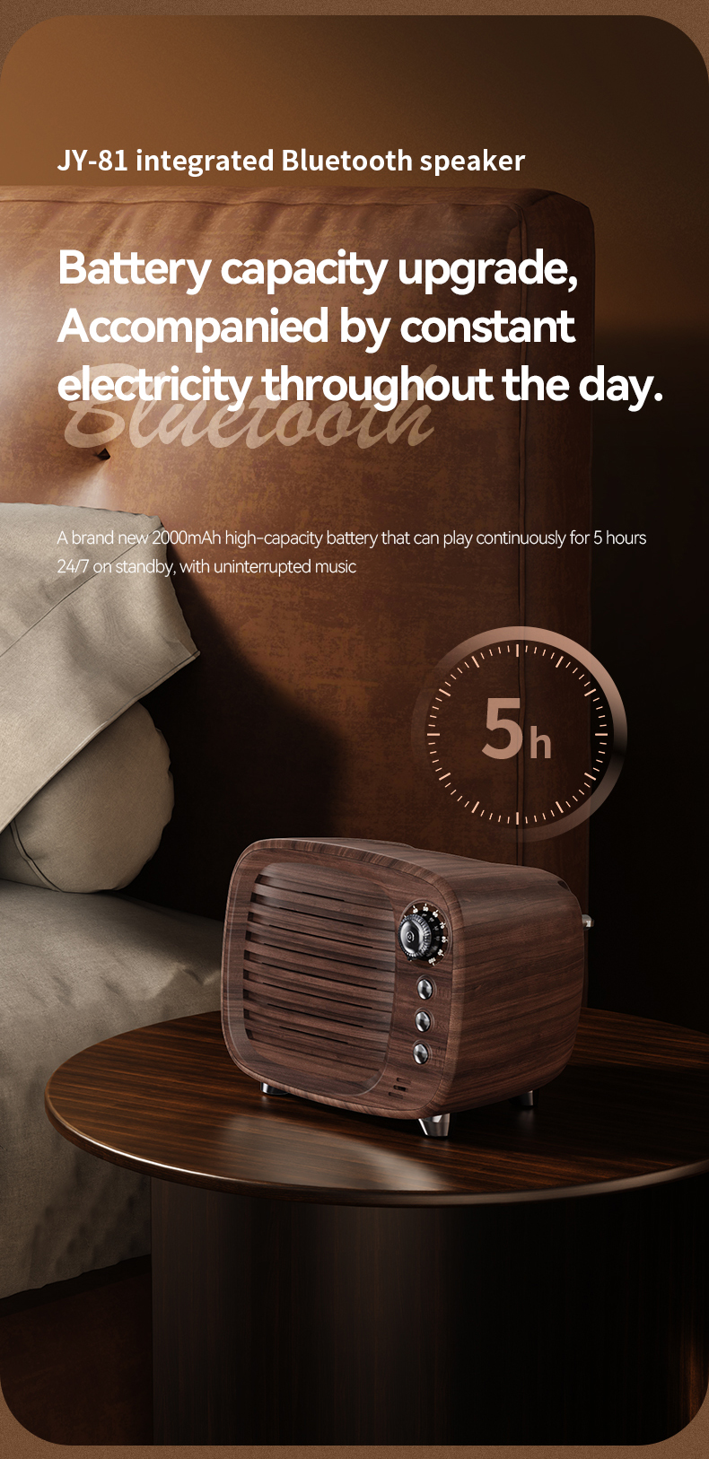 JY-81 Retro TV Bluetooth Speaker